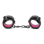 Domini Toy Pink Padded Sponge Handcuffs — Soft Faux Leather Couples Restraints