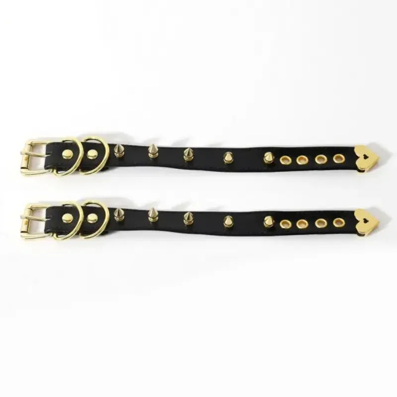 Domini Toy Premium Adjustable Bondage Cuff Set with Heart Accents for Secure Play