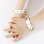 Domini Toy Premium Adjustable Bondage Cuff Set with Heart Accents for Secure Play