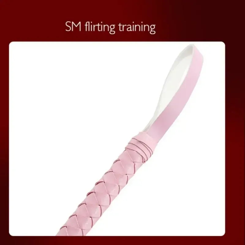 Domini Toy Premium Braided Leather Whip for Adult BDSM & Couples Play