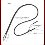 Domini Toy Premium Braided Leather Whip for Adult BDSM & Couples Play