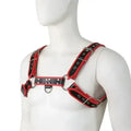 Domini Toy Red Leather Chest Harness for Men