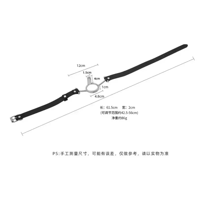 Domini Toy Rose Gold & Silver Deep Throat Metal Ring Gag with Tongue Depressor