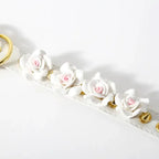 Domini Toy Rose-Studded Spike Cuffs — Adjustable Faux Leather Wrist & Ankle Restraints