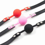 Domini Toy Silicone Ball Gag — Adjustable Phthalate-Free Ball Gags