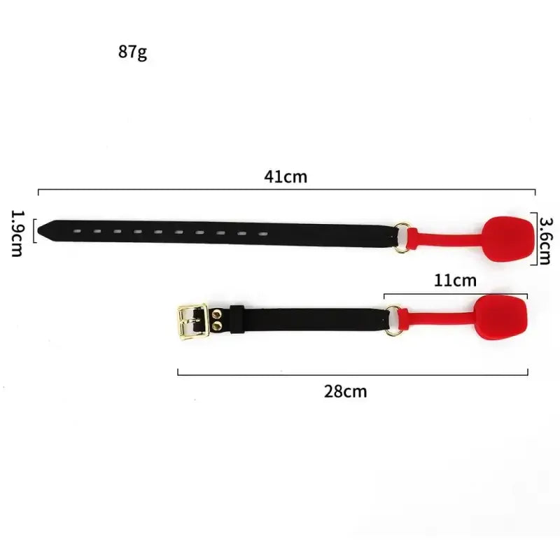 Domini Toy Silicone Open-Mouth Gag — Adjustable Tongue Spreader for BDSM Roleplay