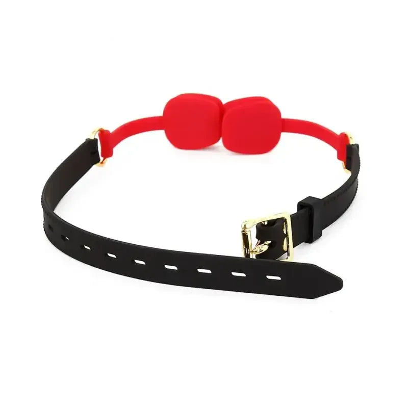 Domini Toy Silicone Open-Mouth Gag — Adjustable Tongue Spreader for BDSM Roleplay
