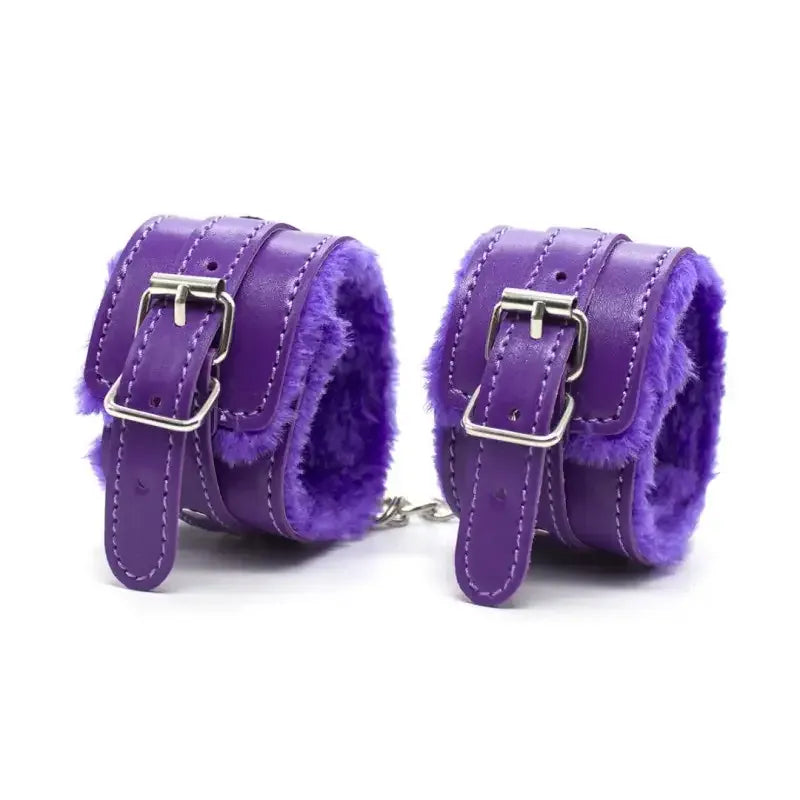 Dominitoy 7-Piece Plush Bondage Kit — PU Leather Restraints