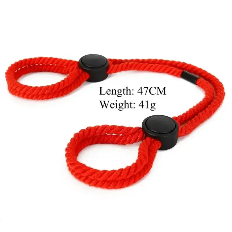Dominitoy Adjustable Rope Hand Cuff – Soft Double-Loop Wrist/Ankle Restraints