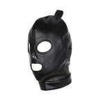 Dominitoy BDSM Hood BDSM Leather Hood Mask | Open Eyes & Open Mouth | Dominitoy