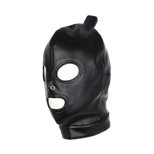 Dominitoy BDSM Hood BDSM Leather Hood Mask | Open Eyes & Open Mouth | Dominitoy