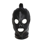 Dominitoy BDSM Hood BDSM Leather Hood Mask | Open Eyes & Open Mouth | Dominitoy