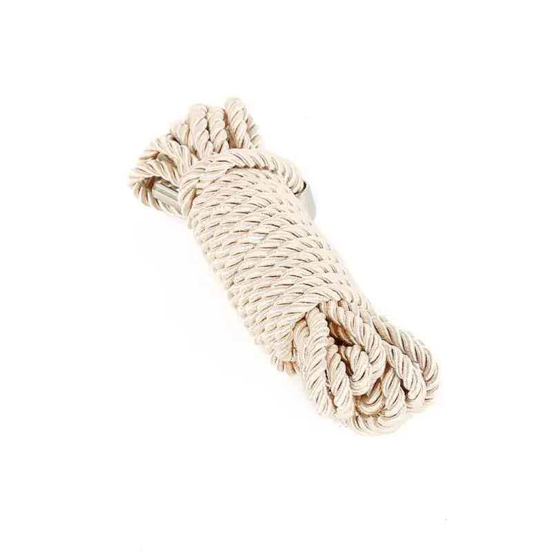Dominitoy Beige / 5 Meter Bondage Rope — Soft Durable Shibari Cord with Metal Tips