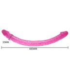 Dominitoy Bendable Double‑Ended Dildo — 18" Flexible TPR, Waterproof & Discreet
