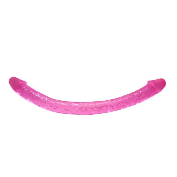 Dominitoy Bendable Double‑Ended Dildo — 18" Flexible TPR, Waterproof & Discreet