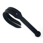 Dominitoy Black 100% Silicone Split-Head Paddle– Flexible BDSM Impact Toy