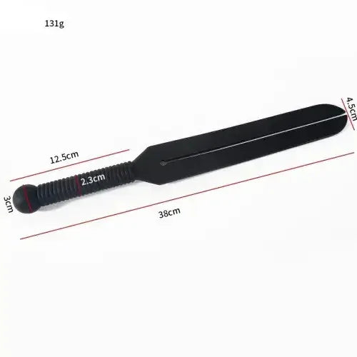 Dominitoy Black 100% Silicone Split-Head Paddle– Flexible BDSM Impact Toy