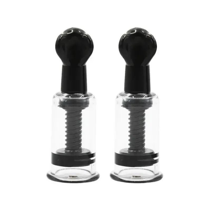 Dominitoy Black / 2cm Nipple Vacuum Device – Transparent, Adjustable Suction Kit for Women