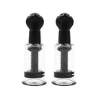 Dominitoy Black / 2cm Nipple Vacuum Device – Transparent, Adjustable Suction Kit for Women
