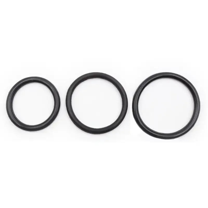 Dominitoy Black / 3 Pcs Dominitoy Silicone Cock Rings Set - 3 Sizes Premium BDSM Bondage Toys for Men