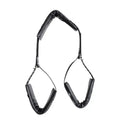 Dominitoy Black Adjustable Leather Leg Spreader Restraints - Premium BDSM Thigh Cuffs for Couples