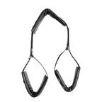 Dominitoy Black Adjustable Leather Leg Spreader Restraints - Premium BDSM Thigh Cuffs for Couples