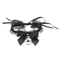 Dominitoy Black Black Lace Bell Collar – Adjustable Satin Ruffle Choker