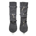Dominitoy Black Black Leather Arm Binder Cuffs - Adjustable BDSM Restraints