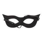 Dominitoy Black Blindfold Mask for Couples — Soft Leather, Adjustable Fit, BDSM Toy