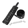 Dominitoy Black / Handcuff Plush Leatherette Ankle & Wrist Cuffs – Adjustable BDSM Restraints