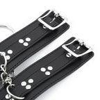 Dominitoy Black Hogtie Kit: 5-Piece PU Leather Bondage Restraint Set