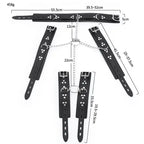 Dominitoy Black Hogtie Kit: 5-Piece PU Leather Bondage Restraint Set