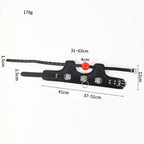 Dominitoy Black Leather Ball Gag Collar with Chain Leash - Adjustable BDSM Restraint Set