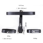 Dominitoy Black Leather Chastity Belt for Women – Adjustable Lockable Harness