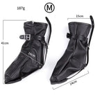 Dominitoy Black Leather Foot Restraint Boots - Lockable BDSM Bondage Gear M/L