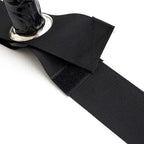 Dominitoy Black Leg Harness Dildo – 3.5 cm Ø, 10 cm, Black Nylon, Thigh-Strap Kit