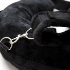 Dominitoy Black Plush Hogtie Kit — Adjustable Wrist & Ankle Cuffs with Neck Pillow Restraint
