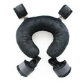 Dominitoy Black Plush Hogtie Kit — Adjustable Wrist & Ankle Cuffs with Neck Pillow Restraint