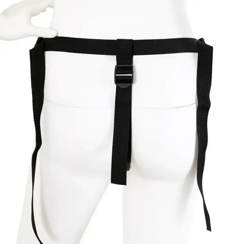 Dominitoy Black Premium Black PU Leather Removable Suction Cup Strap-On Harness System