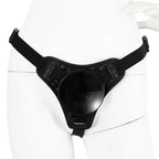 Dominitoy Black Premium Black PU Leather Removable Suction Cup Strap-On Harness System