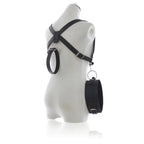 Dominitoy Black Thigh Wrist Restraints - Adjustable Leather Bondage Harness