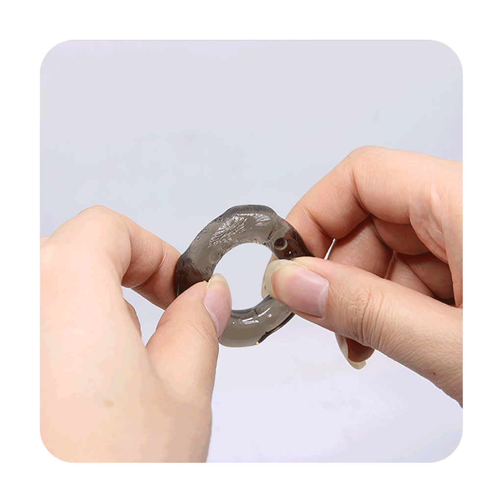 Dominitoy Black Triple Cock Ring Set — Super-Soft Stretchy Rings for Harder, Longer