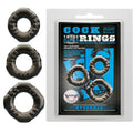 Dominitoy Black Triple Cock Ring Set — Super-Soft Stretchy Rings for Harder, Longer