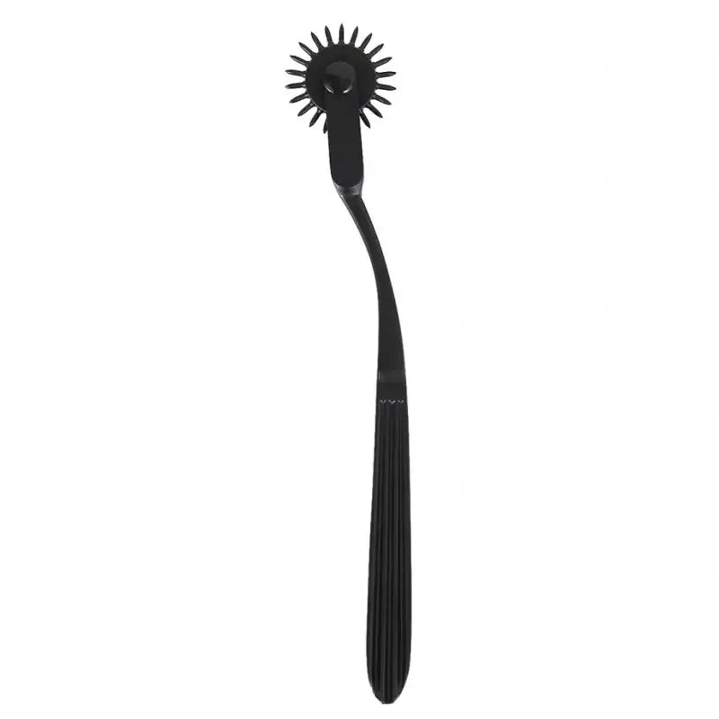 Dominitoy Black Wartenberg Wheel – 22-Spike Stainless Steel BDSM Pinwheel