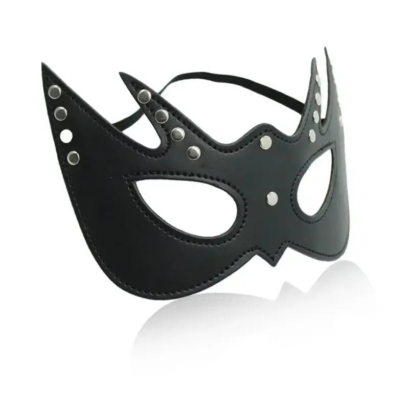 Dominitoy Blindfold Mask – Leather Look, Studded Eye Mask for Couples