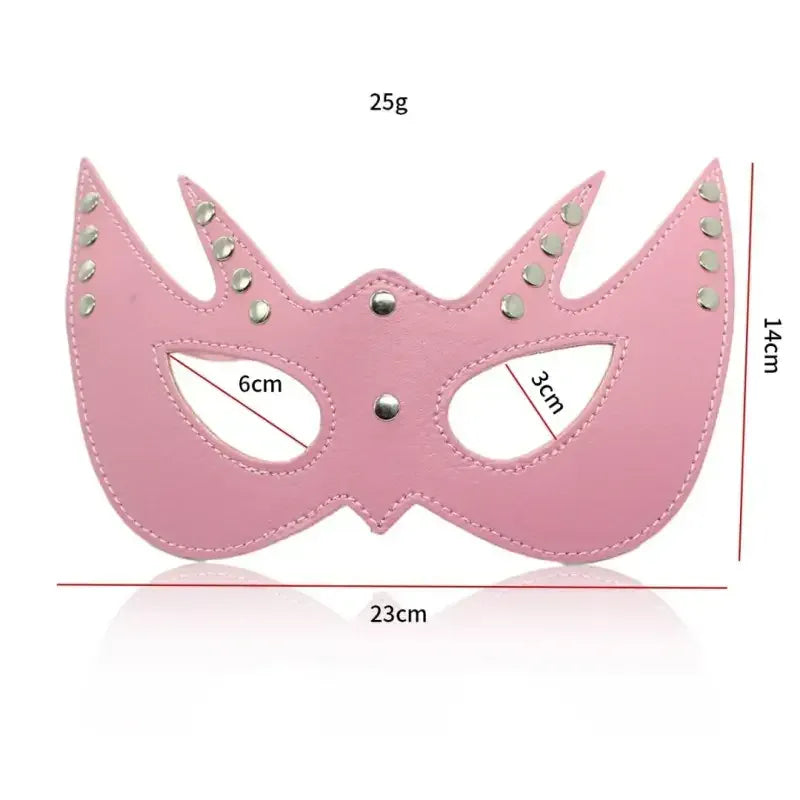 Dominitoy Blindfold Mask – Leather Look, Studded Eye Mask for Couples