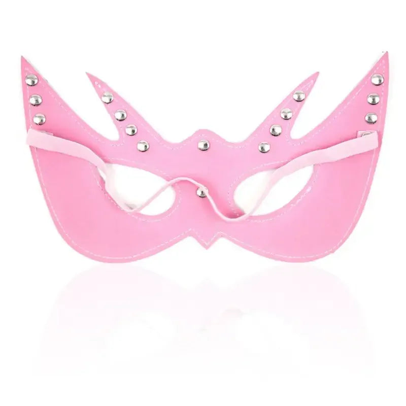 Dominitoy Blindfold Mask – Leather Look, Studded Eye Mask for Couples