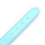 Dominitoy Blue Blue PU Leather O-Ring Gag — 5cm Ring, Adjustable 63cm Strap