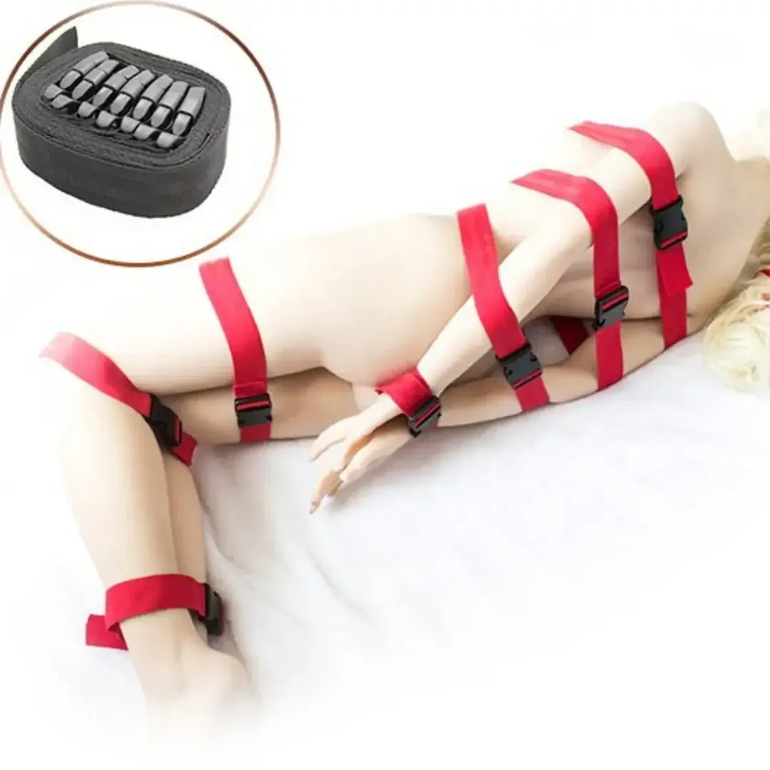Dominitoy Bondage Straps 7-Piece Adjustable for Full Body Restraint Play