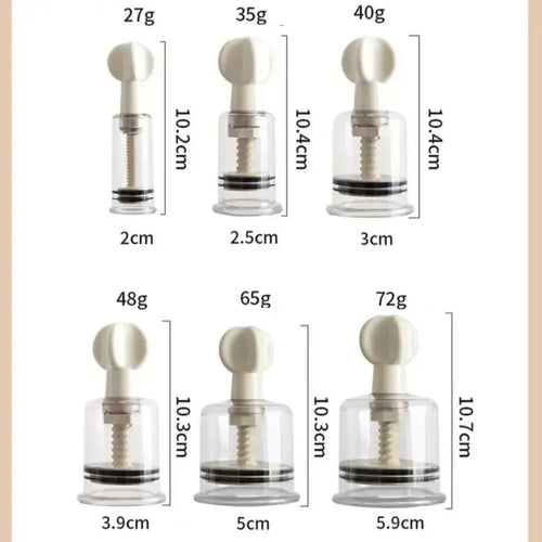 Dominitoy Clear Adjustable Suction Cups Set — Nipple Cupping Kit